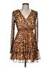 Charmed Hearts Animal Print Brown Cocktail Dress Size M - photo 1