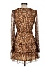 Charmed Hearts Animal Print Brown Cocktail Dress Size M - photo 2