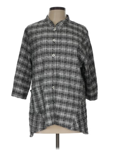 Evelyn & Arthur 3/4 Sleeve Button-Down Shirt (view 1)