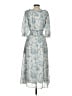 Max Studio 100% Polyester Floral Blue Cocktail Dress Size S - photo 2