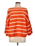 Allude Stripes Orange Wool Pullover Sweater Size L (estimated) - photo 1