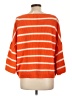Allude Stripes Orange Wool Pullover Sweater Size L (estimated) - photo 2