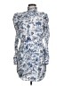Aqua 100% Polyester Print Blue Cocktail Dress Size M - photo 1