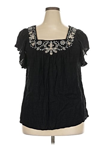 Max Studio Short Sleeve Blouse (view 1)