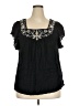 Max Studio Black Short Sleeve Blouse Size 2X - photo 1