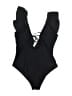 Assorted Brands Solid Black One Piece Swimsuit Size L - photo 2