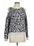 No Comment Animal Print Silver Sweatshirt Size L - photo 1