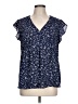 Maison d' Amelie 100% Polyester Blue Short Sleeve Blouse Size L - photo 1