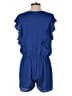 Cooper & Ella 100% Polyester Solid Blue Romper Size Med (2) - photo 2