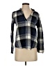 Assorted Brands 100% Cotton Plaid Blue Long Sleeve Blouse Size S - photo 1