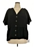 ASOS Design Black Short Sleeve Blouse Size 20 - photo 1
