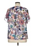 Milly 100% Polyester Blue Short Sleeve Blouse Size XL - photo 2