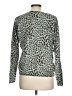 Hale Bob Animal Print Teal Long Sleeve Top Size L - photo 2