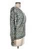 Hale Bob Animal Print Teal Long Sleeve Top Size L - photo 4