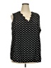Emery Rose Polka Dots Black Sleeveless Blouse Size 2X - photo 1
