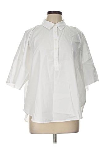 Ann Taylor LOFT 3/4 Sleeve Button-Down Shirt (view 1)