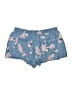 Billy T Floral Blue Denim Shorts Size L - photo 2