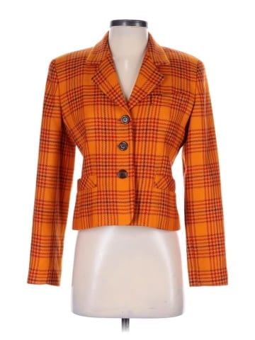 Burberry  Wool Nova Check Coat Prorsum Burberry's Blazer Jacket Houndstooth (view 1)
