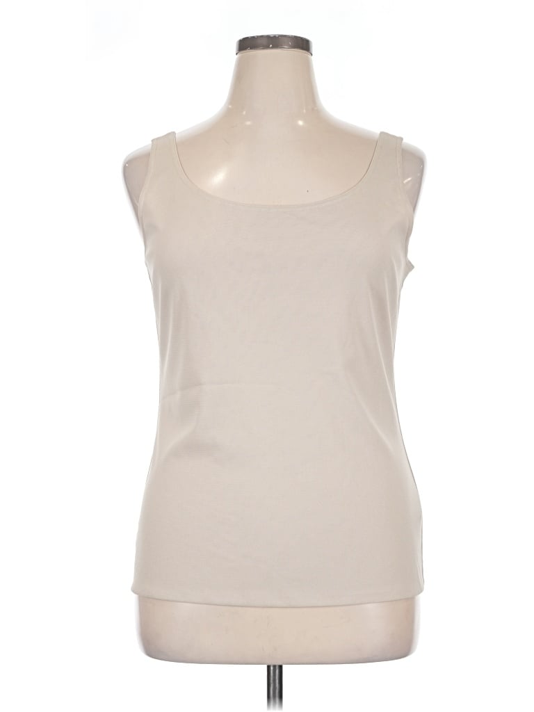 Pre-owned Lafayette 148 Sleeveless T-shirt In Ivory