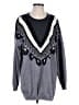 Stella McCartney 100% Wool Paisley Color Block Fair Isle Graphic Gray Wool Pullover Sweater Size EU (IT) 40 / US 4 - photo 1