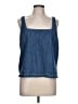 Old Navy 100% Cotton Blue Sleeveless Top Size L (tall) - photo 1