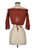 Rebellion 100% Rayon Brown 3/4 Sleeve Blouse Size M - photo 2