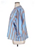 Unbranded 100% Polyester Stripes Blue 3/4 Sleeve Blouse Size XL - photo 5