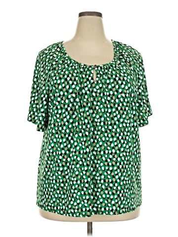 AK Anne Klein Short Sleeve Blouse (view 1)