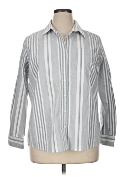 Lands' End 3/4 Sleeve Button-Down Shirt (view 1)