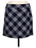 Esprit Argyle Plaid Gray Casual Skirt Size 6 - photo 1