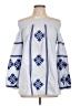 THML 100% Cotton Blue 3/4 Sleeve Blouse Size L - photo 1
