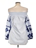 THML 100% Cotton Blue 3/4 Sleeve Blouse Size L - photo 2