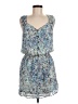 Aqua 100% Polyester Paisley Blue Casual Dress Size M - photo 1