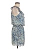 Aqua 100% Polyester Paisley Blue Casual Dress Size M - photo 4