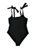 Aimage Solid Black One Piece Swimsuit Size L - photo 2