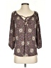 Veronica M. Paisley Multi Color Brown 3/4 Sleeve Blouse Size S - photo 1