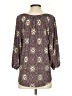 Veronica M. Paisley Multi Color Brown 3/4 Sleeve Blouse Size S - photo 2