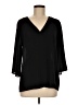 Everly 100% Polyester Black 3/4 Sleeve Blouse Size M - photo 1