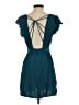 BCBGeneration 100% Polyester Solid Teal Casual Dress Size 4 - photo 2