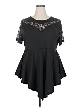 Shein Curve Short Sleeve Blouse