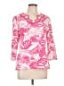 Ruby Rd. Pink 3/4 Sleeve Blouse Size L - photo 1