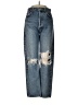 AGOLDE 100% Organic Cotton Hearts Blue Jeans Size 28 waist - photo 1