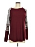 HARHAY Burgundy Long Sleeve Top Size M - photo 1