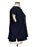ELOQUII 100% Polyester Blue Short Sleeve Blouse Size 14 Plus - photo 4