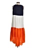 Unbranded Color Block Orange Blue Casual Dress Size S - photo 2