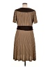 Studio M Chevron-herringbone Brown Casual Dress Size 16 - photo 2