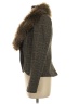Ella Moss Houndstooth Brown Faux Fur Jacket Size S - photo 5