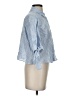Zara 100% Polyester Stripes Blue 3/4 Sleeve Blouse Size XS - photo 4