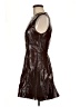 Avec Les Filles 100% Polyurethane Metallic Brown Cocktail Dress Size 6 - photo 5
