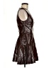 Avec Les Filles 100% Polyurethane Metallic Brown Cocktail Dress Size 6 - photo 4